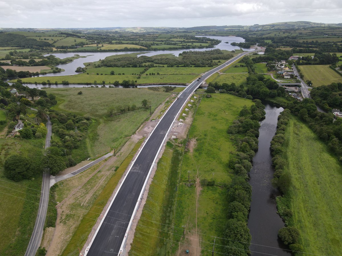 Two views of the new Macroom bypass nearing completion.
<a href="/Corkcoco/">Cork County Council</a>
