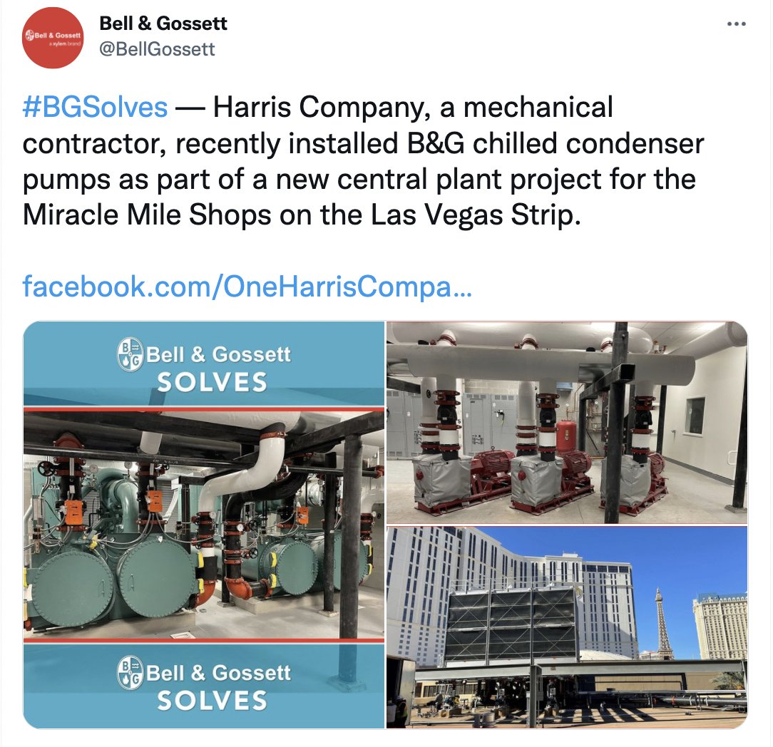 BellGossett's tweet photo. We want to see Bell & Gossett in the field! Tag your project photos with the hashtag #BGSolves for a chance to be featured on our page.
Check out some examples below! https://t.co/WuoQIe5tpH