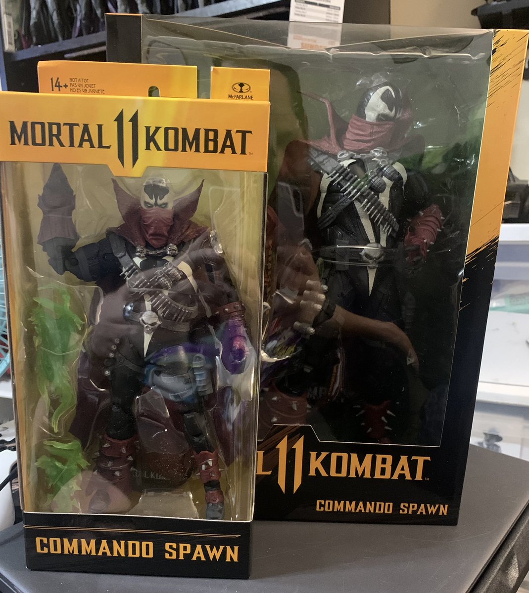 wes_greer's tweet photo. Baby and Daddy! #Spawn #CommandoSpawn #MortalKombat11 #McfarlaneToys https://t.co/Qr1SLHLuVS