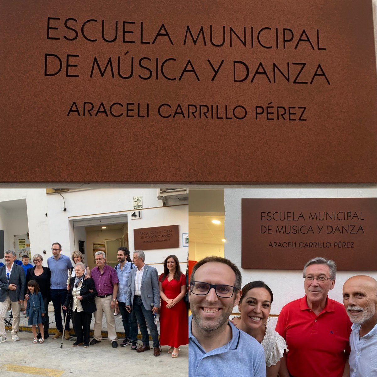 isabel_ambrosio's tweet photo. La Escuela Municipal de Música y Danza de Lucena, luce hoy el nombre de Araceli Carrillo Pérez. Gran Mujer, defensora de la Educación Pública y enamorada de su Lucena. No puede haber mejor combinación. Reencuentro para recordarla y seguir admirándola. Se te echa de menos Amiga!! https://t.co/DpWbmXDkGY
