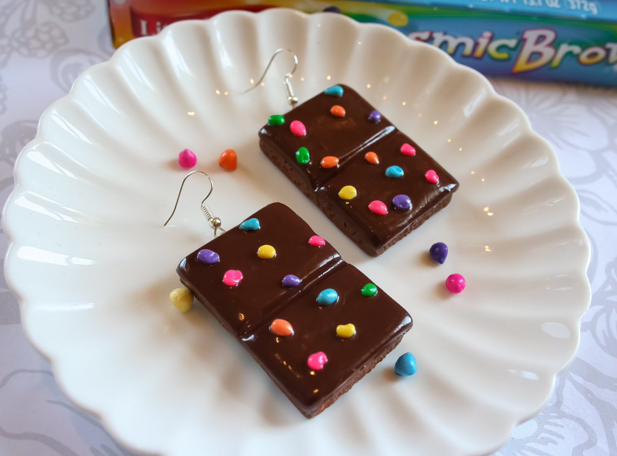 PudgyMade's tweet photo. Just added some cosmic brownies to my shop 🥺 available as earrings and keychains !! Link below! https://t.co/QJgsdln7pk