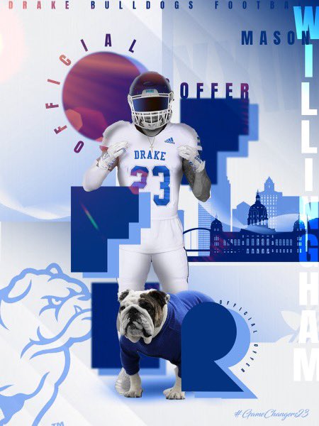Mason__4's tweet photo. Thankful to receive a D1 FCS offer from Drake University. @tstepsis @DrakeBulldogsFB https://t.co/J1w8GPuTmD