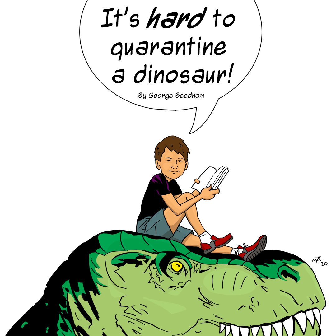 Geebie's tweet photo. @mrbucca Hi Sam, sounds like a lovely project. I’d love to be considered, I’ve drawn a fair few dinosaur related projects including a free colouring book I released in lockdown which is still available in my site: https://t.co/h5TG7o3SMg https://t.co/7fq9tr3VLk