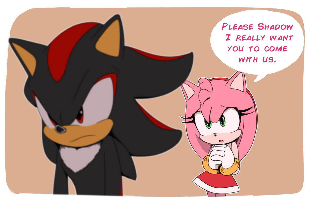 Chocomilk Fanfic on X: Context: Amy and Shadow went out as friends, or so  Amy thought, Shadow thought it was a date 😆, but a gossip show saw them and  now they're