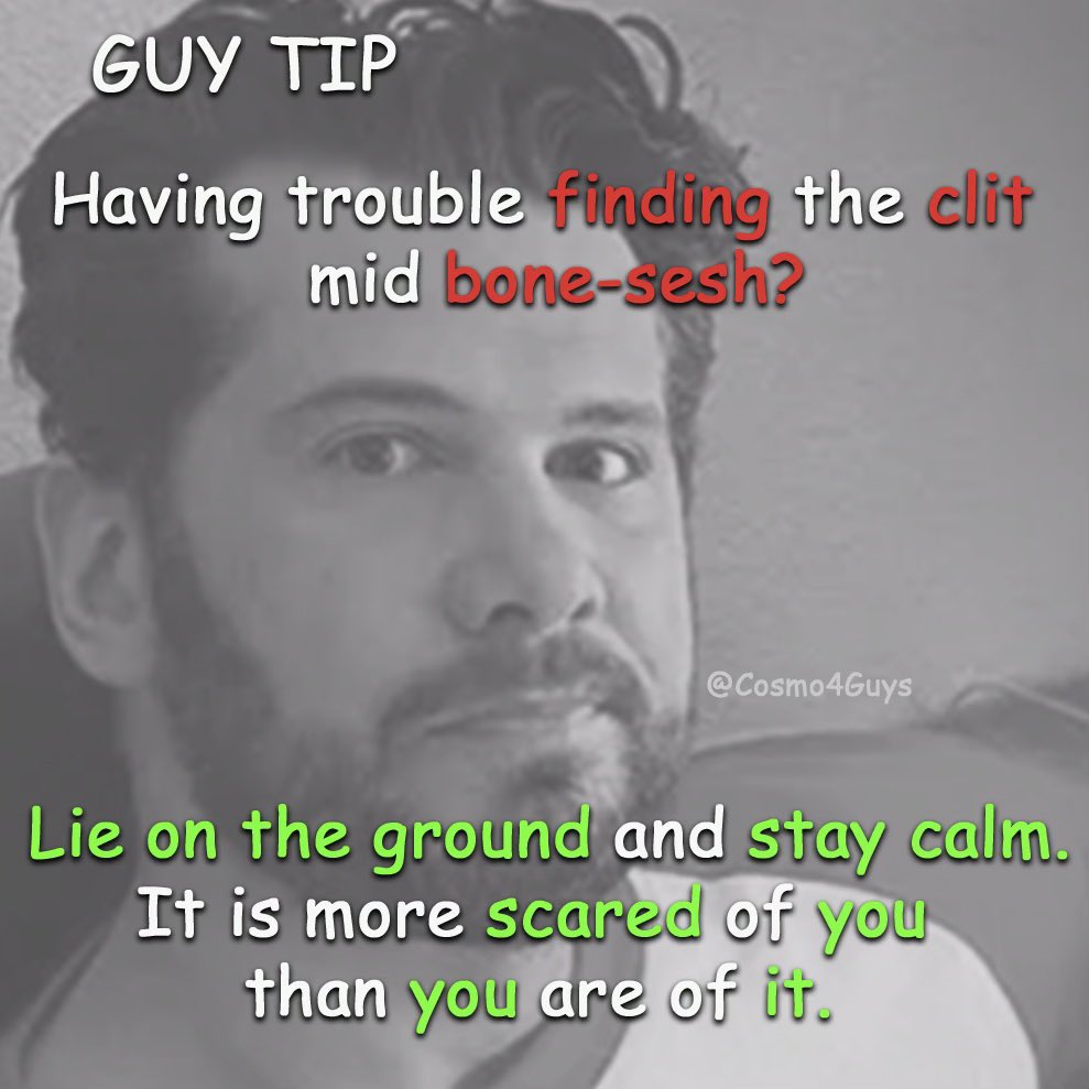 Cosmo4Guys's tweet image. Guy Tip #12