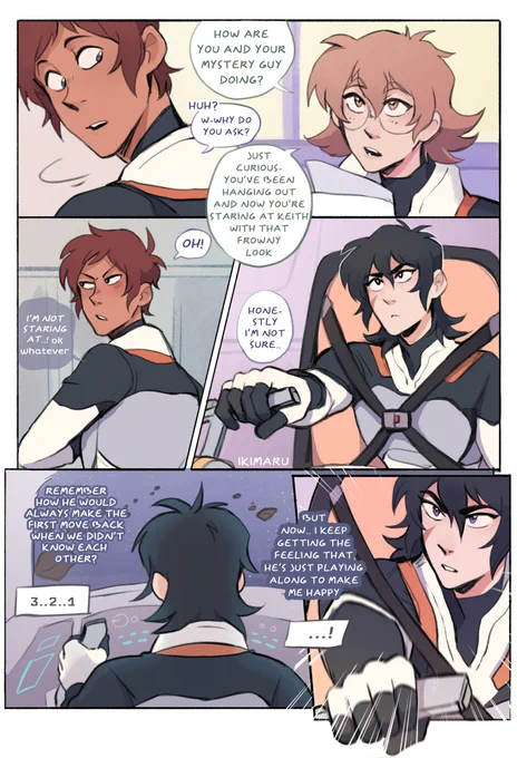 VR/college AU part 14-2! he's looking...👀 also thinking about feelings 