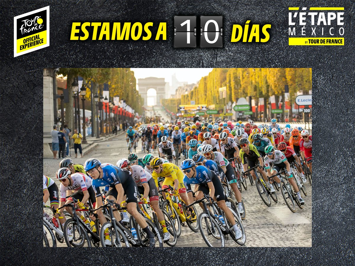 LaEtapaMexico's tweet photo. ¿Ya estás listo para vivir #LeTour22?
Estamos a 10 días de vivir la competencia más importante en el mundo del ciclismo. Y para festejar, muy pronto conocerás los premios que te esperan en cada una de nuestras sedes.

Más info:
https://t.co/sMrmGH3Oyu https://t.co/QSBdDE6BpX