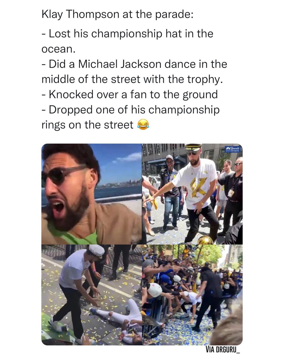 Gotta love <a href="/KlayThompson/">klay thompson</a>  #ParadeKlay