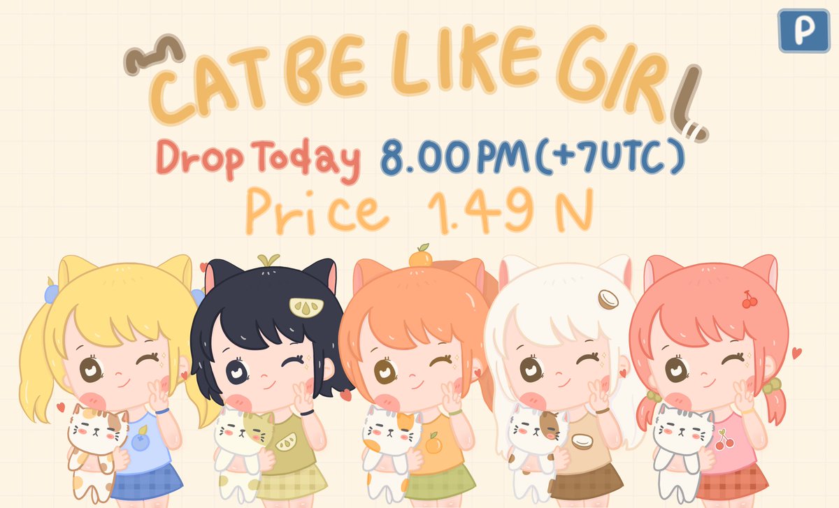 กลับมาดรอปแล้วฮะ สองทุ่มเจอกัน!!
⭐️Drop Today⭐️
✨8.00 PM.(+7 UTC)  
Cat be like girl Collection 
🌟 Only 1.49 Near 🌟Edition of 1 

Available on Paras
paras.id/collection/cat…

Cat lover Community
linktr.ee/tenno_maruta