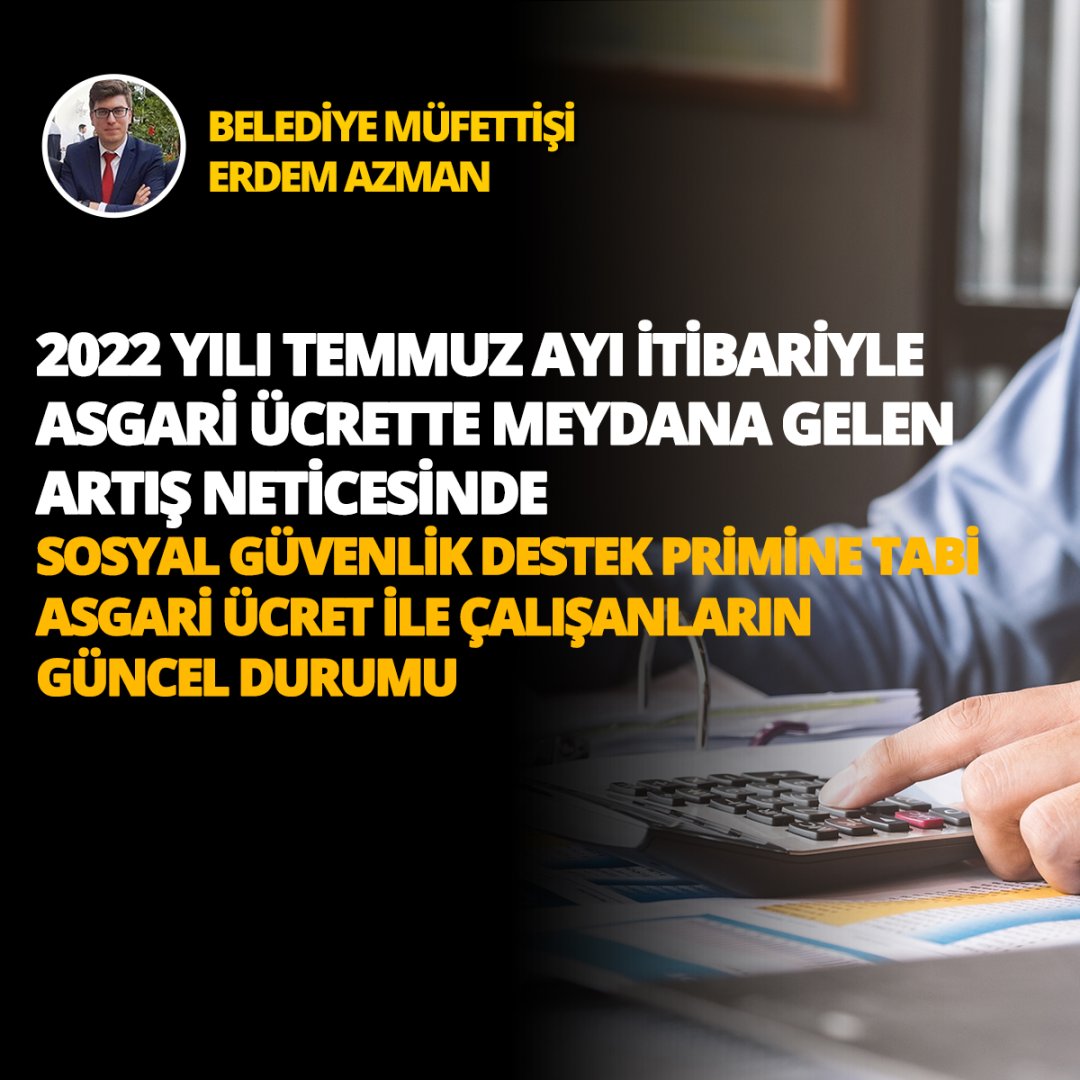 muhasebetrcom's tweet photo. 2022 Yılı Temmuz Ayı İtibariyle Asgari Ücrette Meydana Gelen Artış Neticesinde Sosyal Güvenlik Destek Primine Tabi Asgari Ücret İle Çalışanların Güncel Durumu
https://t.co/v9HoOxR2is https://t.co/MvvadpFzGq