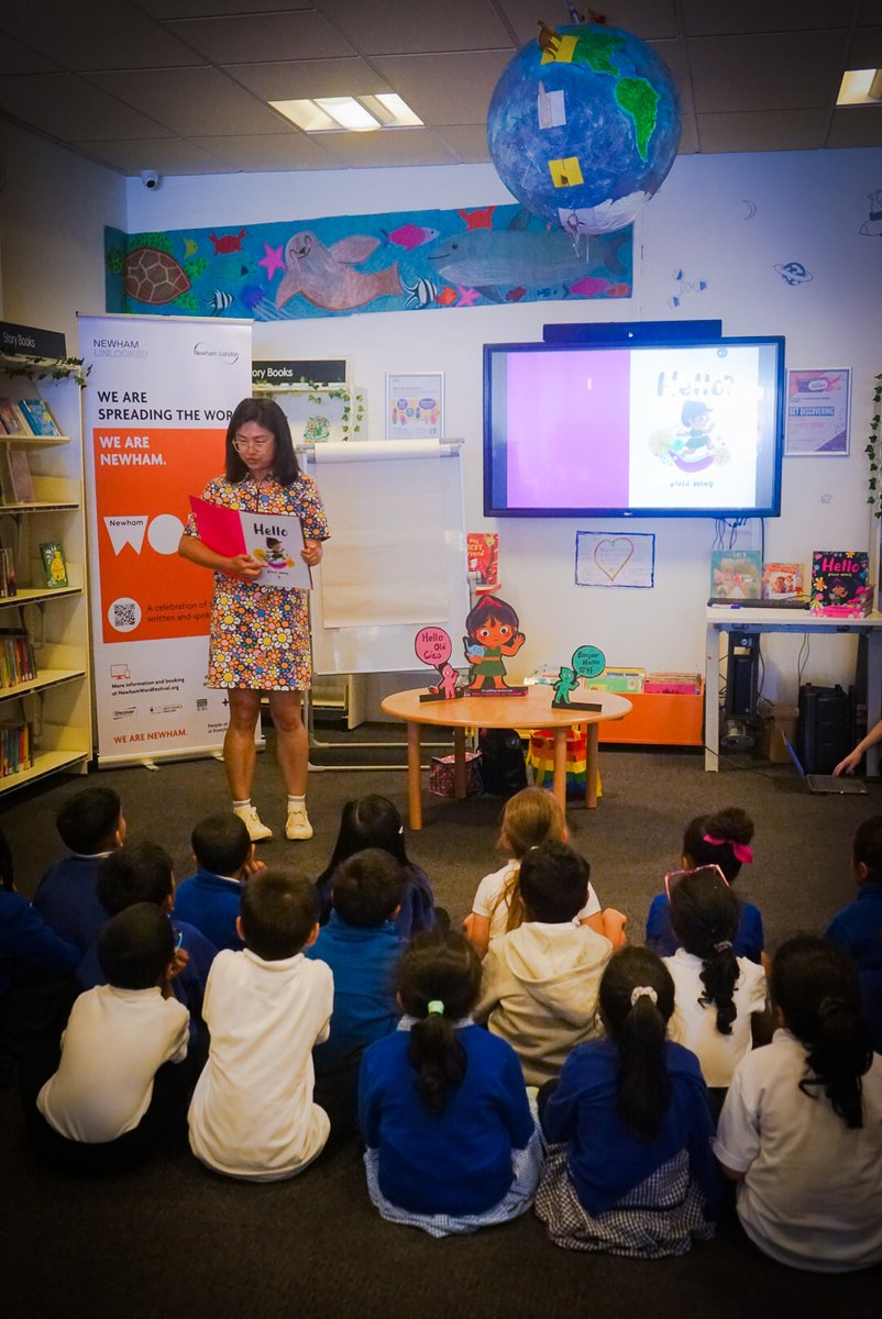 NewhamStories's tweet photo. Story time, drawing and making new friends (literally) with @ViolaWangStudio and local Reception pupils at #GreenStreetLibrary.
@NewhamLibraries @NewhamLondon @YourRoyalDocks @NewhamBookshop @ace__london https://t.co/FOdKp7LR07