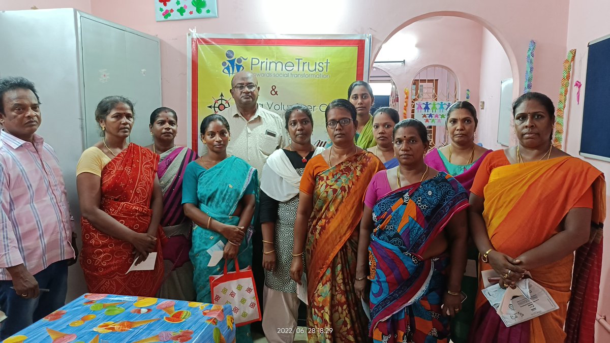 On 28/06/2022 the Prime Trust Founder Mr. SM Arasu and  Mr. Gabriel Denish Kumar, Country Manager, LACIM, France distributed  loan of Rs. 20,000/ each to the members of the Akshaya Punnagai pookal SHG in Muthialpet to improve their small scale business .