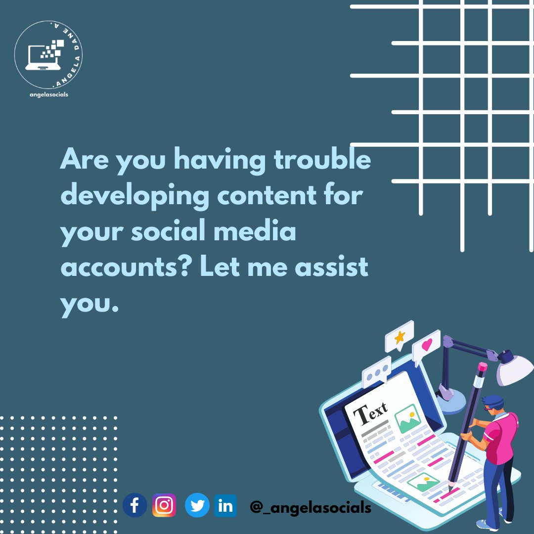 AngeladaneA's tweet image. Are you having trouble creating content for your business on social media?
Hire a trustworthy Social Media Manager.

Visit angelasocial.mystrikingly.com                                            

#SocialMediaManager #CreateContents #pickangelassocial #itsangelassocialtime