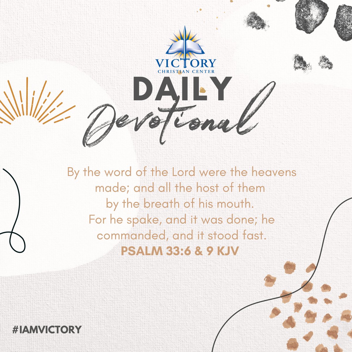 VCCcharlotte's tweet photo. God created the heavens and the earth by His words. According to verse six, βHe spoke, and it was done. He commanded, and it stood fastβ.
π π Read more + catch up on recent devotionals here: https://t.co/impuuYc4Aj
#TrustGod #devotional #iamvictory #holyspirit #teacher https://t.co/SiZYLclkZ3