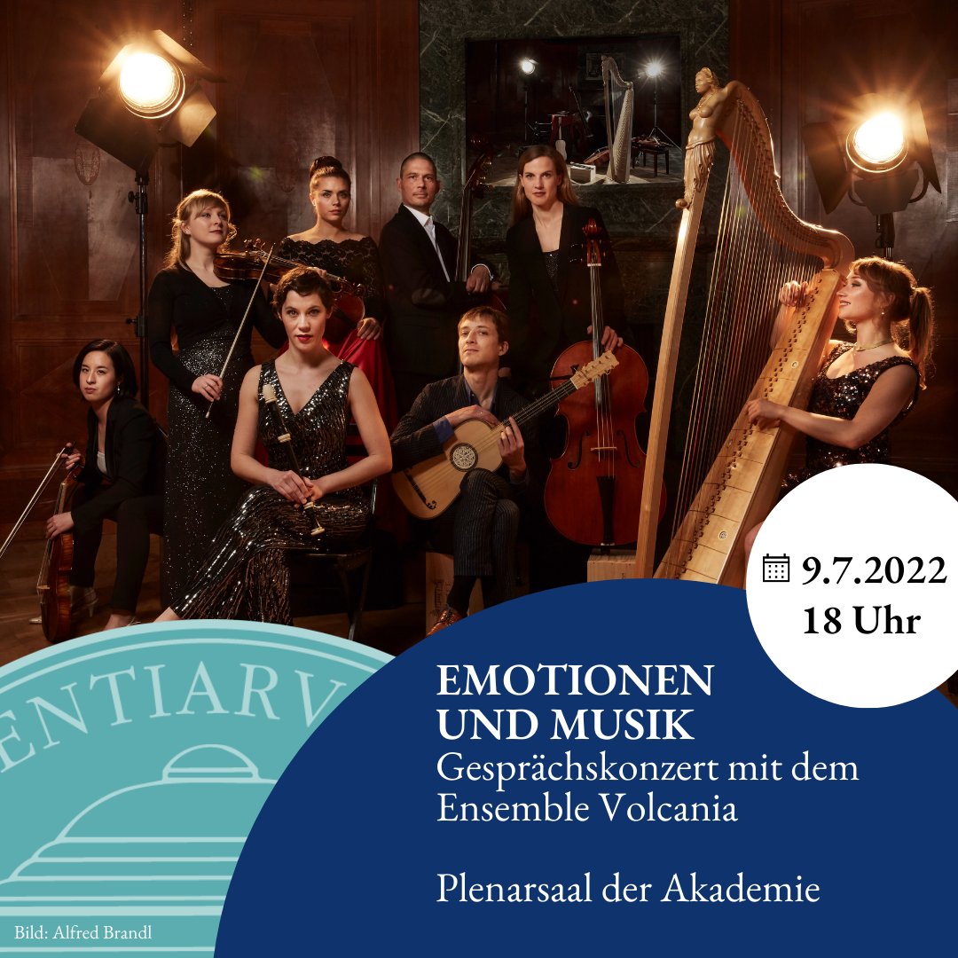 Emotionen &amp; Musik stehen im Mittelpunkt des Gesprächskonzerts der #JungeAkademieMainz | @adwmainz mit dem Ensemble Volcania: Alte &amp; Neue Musik, Neurowissenschaften &amp; Philosophie, in einer besonderer Begegnung zw. Musik u. gesprochenem Wort. Eintritt frei! adwmainz.de/kalender/eintr…
