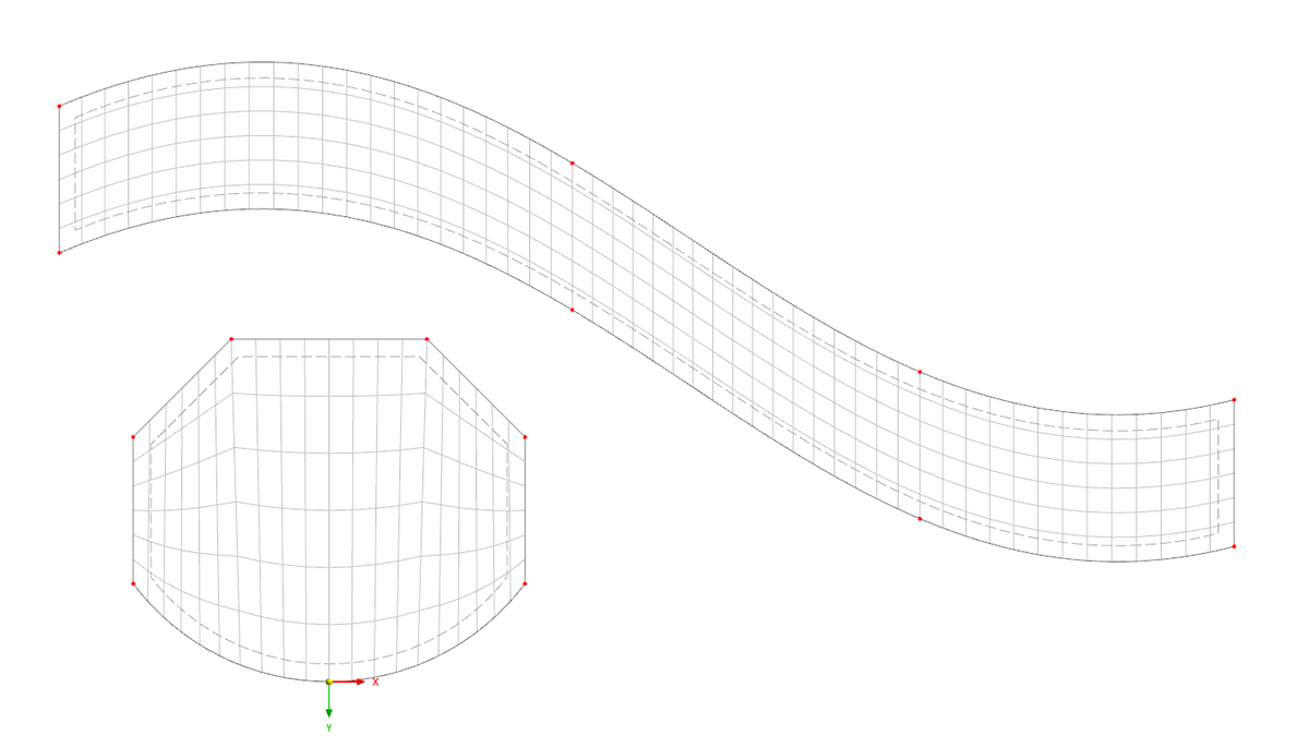 Voorbeelden van uitgerichte eindige elementen net in RFEM 6.

Examples of mapped meshing in RFEM 6.