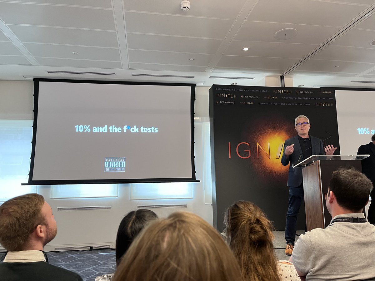 Really, really enjoyed the session on creativity with @BMMarketer and @McGuireDavid. You CAN be creative in B2B! #igniteb2b