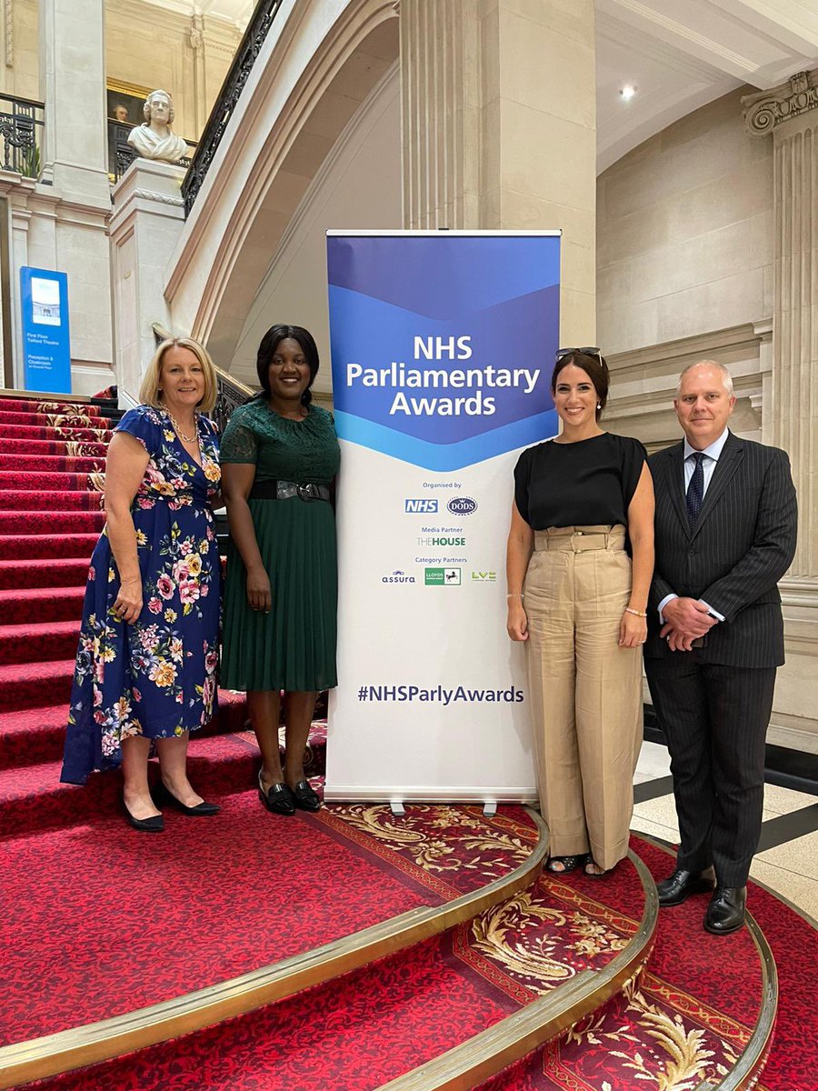 We’re here! So pleased to be representing @Medway_NHS_FT today #NHSParlyAwards