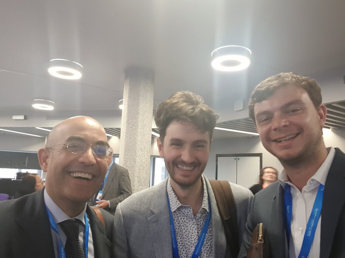 armdickson's tweet photo. Holding an impromptu @IRSussex reunion at the Ministerial with @samueljparris and @Petito_F after a panel on digital innovation - great insights on critically analysing the data on FoRB violations https://t.co/miW91jlMvQ