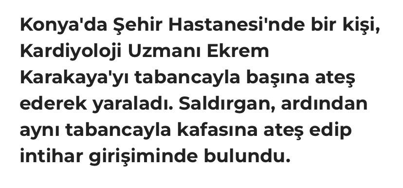 Bu silahla AVM ye giremezdi.