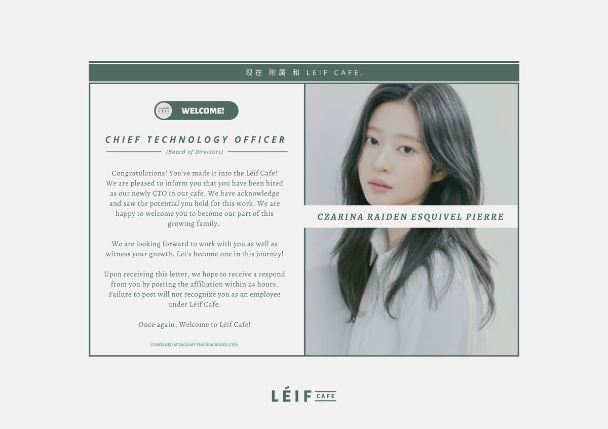 ㅤ

            ( ✹ )   AFF. <a href="/LeifCafe/">LÉIF, HIRING!</a>

ㅤ