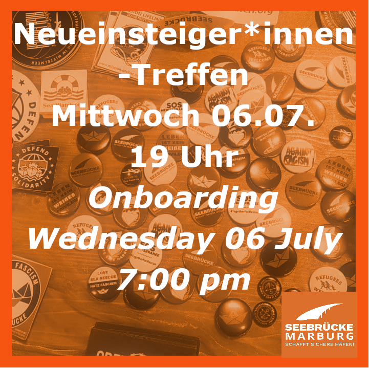 Heute findet wieder unser Neueinsteiger*innen Treffen im Ohm (Hirschberg 17) statt. Kommt gerne vorbei und lernt uns kennen :)
Today we´ll have an Onboarding and meet up in Person again. Join and get to know us! We will meet at 7:00 pm at the OHM (Hirschberg 17).