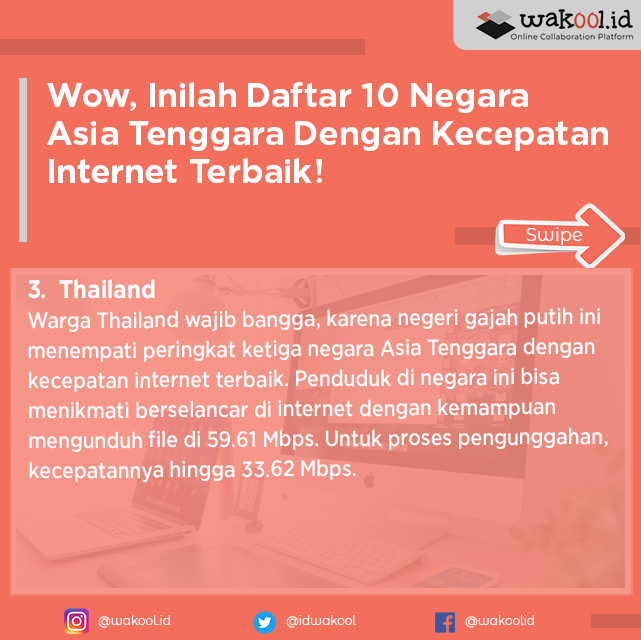 IdWakool's tweet photo. Negara manakah yang internetnya tercepat di Asia Tenggara ini?
Klik untuk baca selangkapnya https://t.co/kANQJlBsHk
#internet #wifi #technology #o #tecnologia  #tech #business  #network #digital #computer #socialmedia #cybersecurity #software #wireless #security https://t.co/kK9qy9ezO8