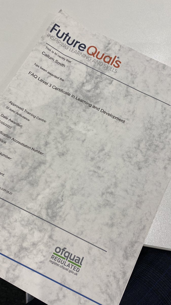 Lovely to have received this today at our Internal Training and Innovation Team meeting. Thank you <a href="/sja_sylvia/">SJASylviaG</a> for all your support with this