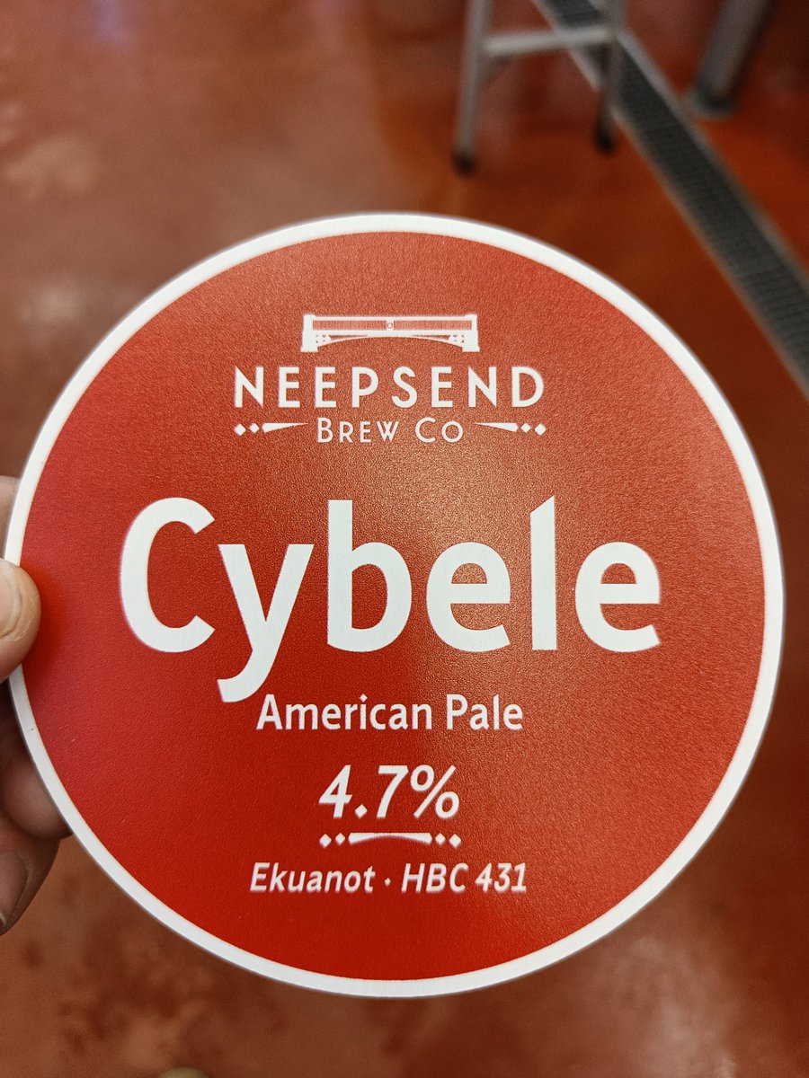 Brewing today: Cybele, a America Pale for cask, keg and can hopped with Ekuanot and HBC 431 for a combo of peaches, berries and tropical hop notes.