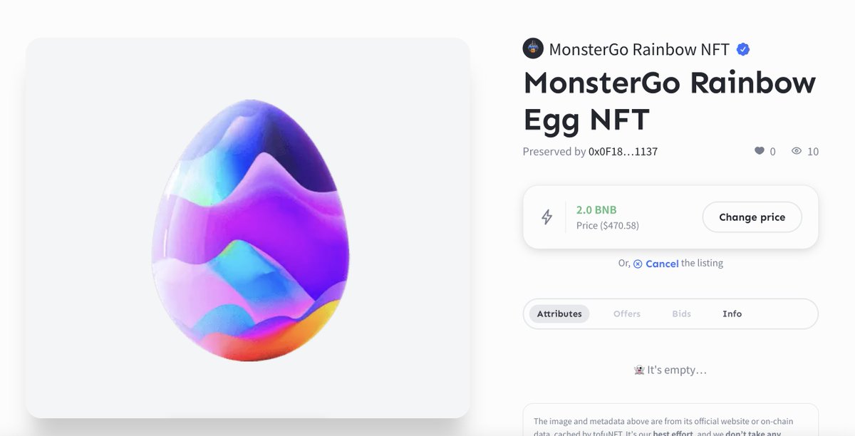 Bsc_Player's tweet photo. @monstergo_bsc  #Airdrop  NFT It's worth 2BNB, let's go and buy it🔥🔥🔥 https://t.co/jVDIsXDYye