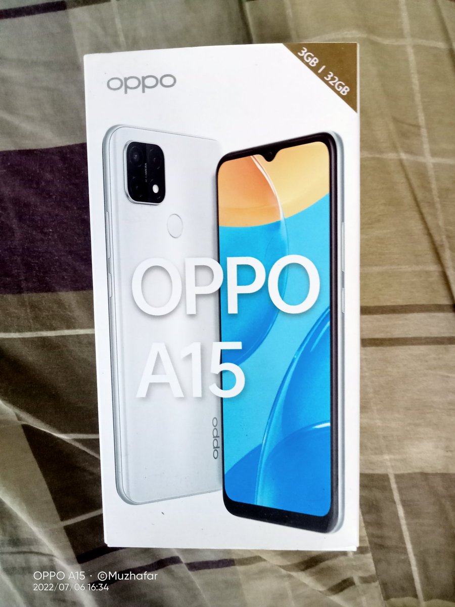 Muzhafarraza123's tweet photo. My Fon OPPO A15. ✌️😎👍
#OPPO #OPPOA15 #OppoMalaysia
#OppoSmartPhone https://t.co/npTZ01HJu6