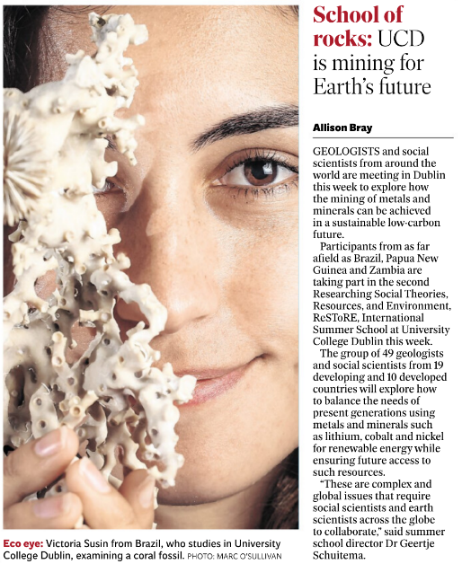 We are thrilled to see coverage of our #ReSToRESummerSchool in today's Irish Independent 🙌 independent.ie/news/environme… @SparkyScoops @helloalicepr