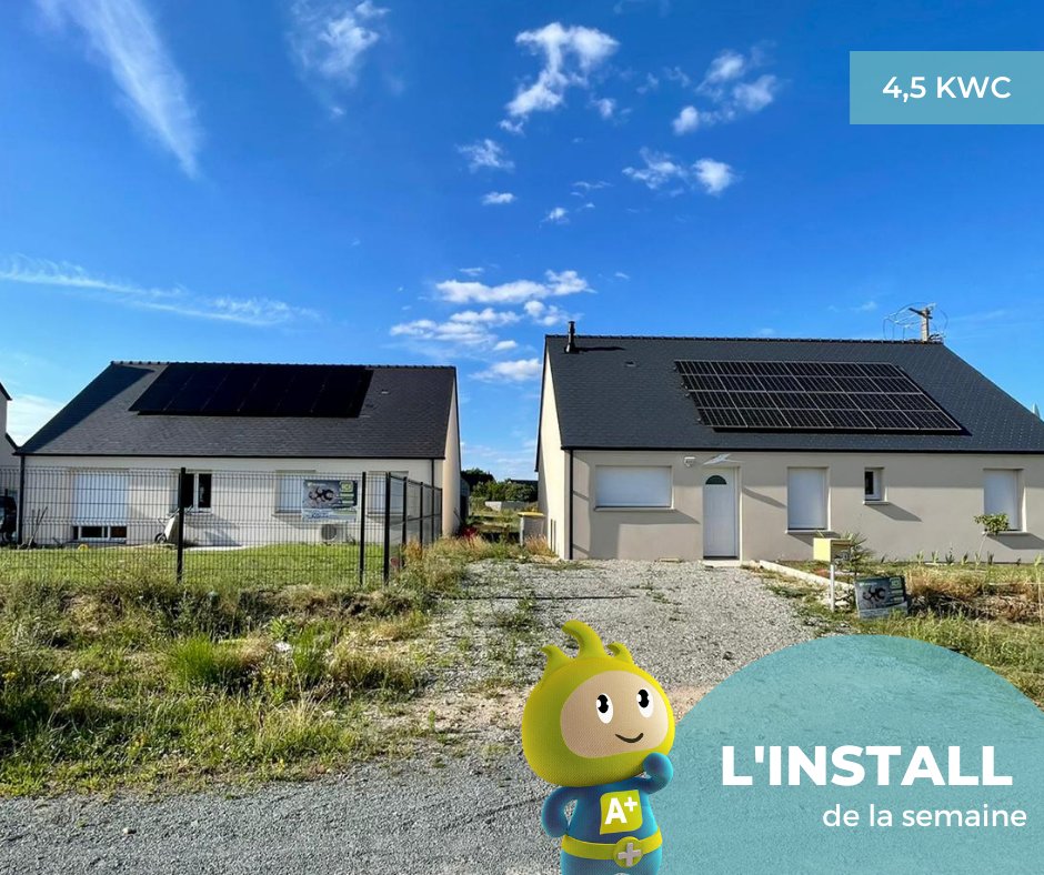 aplusenergies's tweet image. - L'INSTALL' DE LA SEMAINE - 🏠

Découvrez nos deux dernières installations en autoconsommation de 4,5 KWC chacune dans le Maine-et-Loire ! ⚡️

Alors, prêts à sauter le pas ? 🚀

Pour voir d'autres réalisations 👉🏼aplusenergies.fr/realisations

#relanceverte #enr #tousacteurs