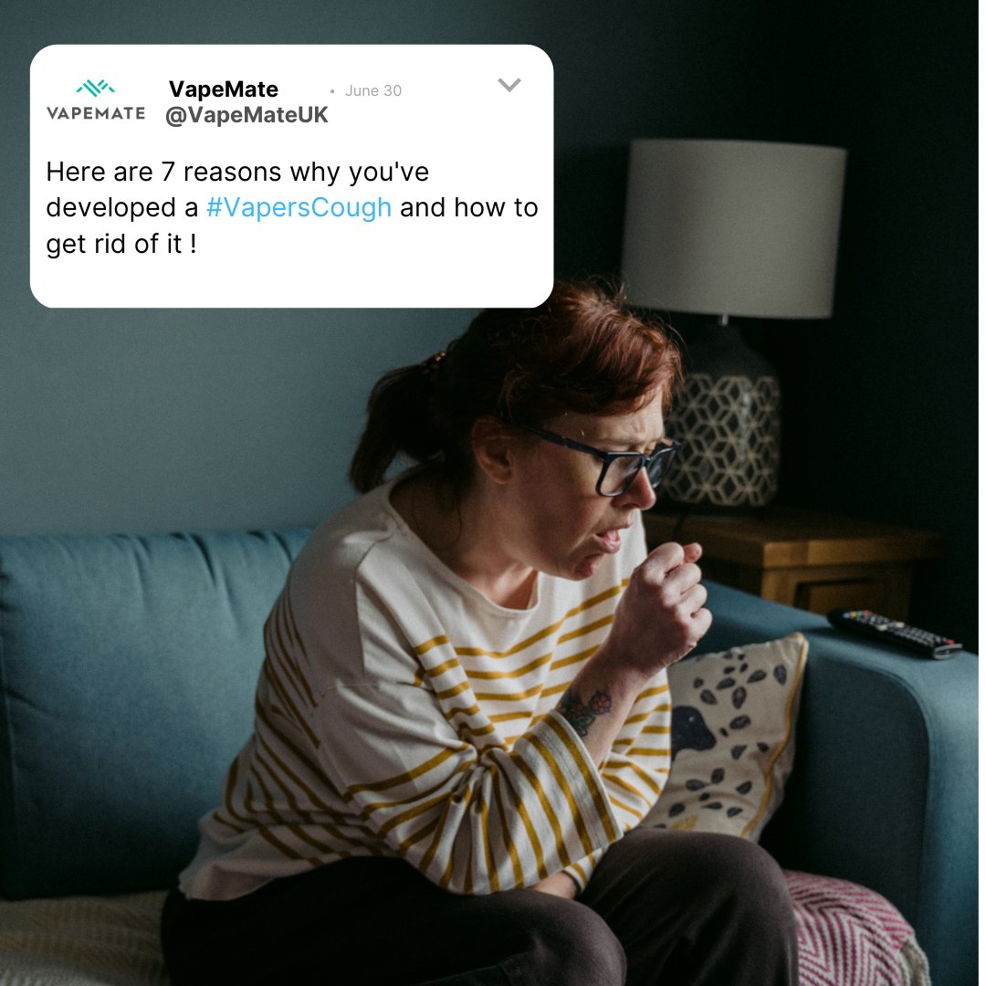 VapemateUK's tweet image. Have you developed a cough since you've started vaping? 😷 This blogpost is for you!

Read about the 7 probable causes for Vaper's Cough and learn how to get rid of it!

vapemate.co.uk/blog/vapers-co…

━━━
#vapeproblems #vapefam #worldvapeday #vaperscough #smokefree2030 #smokerscough