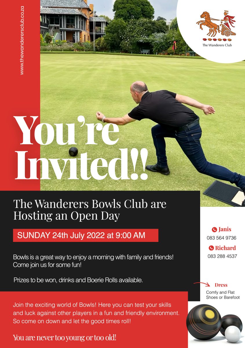 Don't miss the next Bowls Open Day
Fun for the whole family!
buff.ly/3GnAAq1