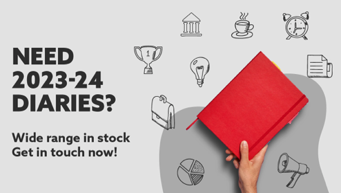 Need 2023-24 Diaries?
Get in Touch Now - 01446 418000
cosgroup.co.uk

#Diaries #TheCOSGroup #WorkEssentials