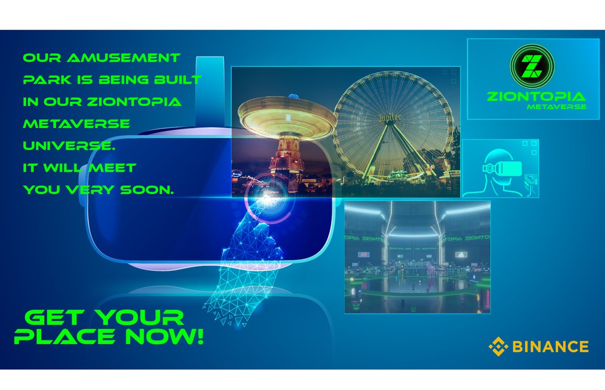 zion_topia's tweet photo. Get ready to experience firsts in ZionTopia Metaverse.
With you very soon...🎡😀
#ziontopia #zion #metaverse #crypto #multiplayer #earn #play #create #buy #nft #shop #win #gameplays #vr #metaearn #technology #Play2Earn #NFTBSC #Web3 #virtualworld #AR https://t.co/zuLFv3ASOL
