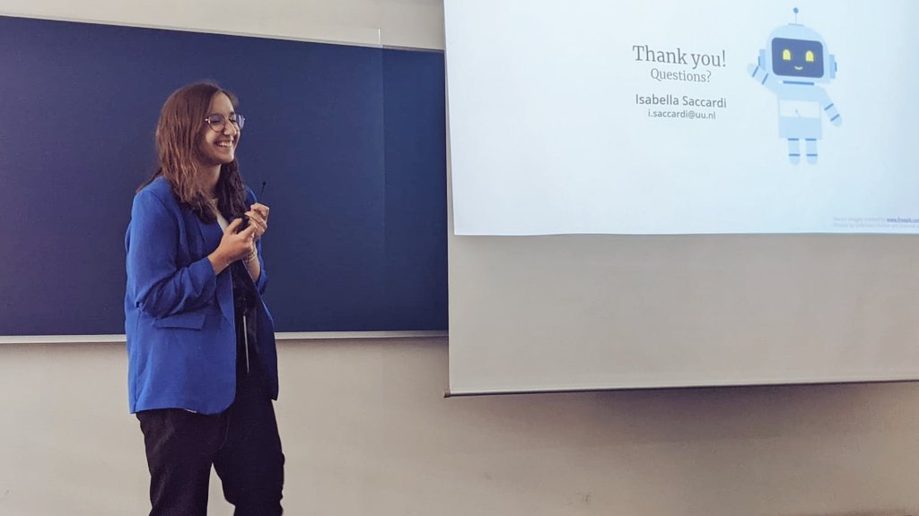 sacc_isa's tweet photo. Lucky is the PhD student who gives her first conference talk to the great UMAP community. Even luckier when that talk results in useful discussion for the next years of her PhD project. Thank you #UMAP2022 https://t.co/PJ2euB4tWe