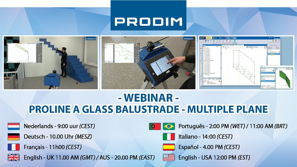 Prodim_Proliner's tweet image. Tomorrow is the big day and we can&apos;t wait for our #Prodim #Glass #Webinar 2022! 😎

Our team of experts will show you how to Proline a Glass Balustrade - Multiple Plane!

Here is the link and you can choose the language you feel more comfortable with: prodim-systems.com/prodim-webinar…