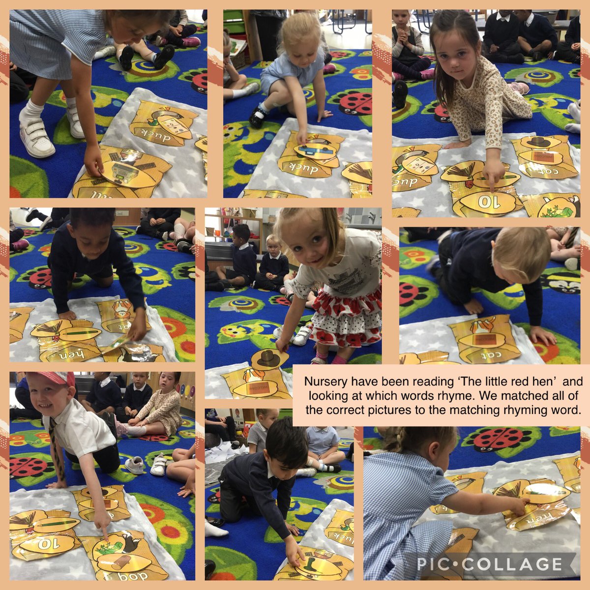 Nursery have been reading ‘The little red hen’ and have been looking for rhyming words. Today we matched the pictures to the correct character that they rhyme with 🐓 #rhyming #speakingandlistening <a href="/CroxtethC/">CroxtethCPS</a> <a href="/RainbowEduMAT/">Rainbow Education MAT</a>