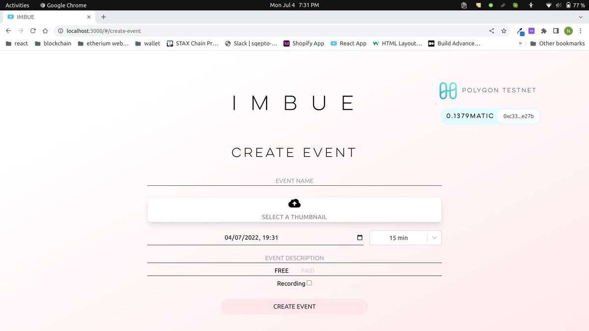 imbueworld's tweet photo. You can now upload a custom thumbnail to your videos! All stored on @IPFS &amp; streamed through @Livepeer https://t.co/DEd8gPBZXX