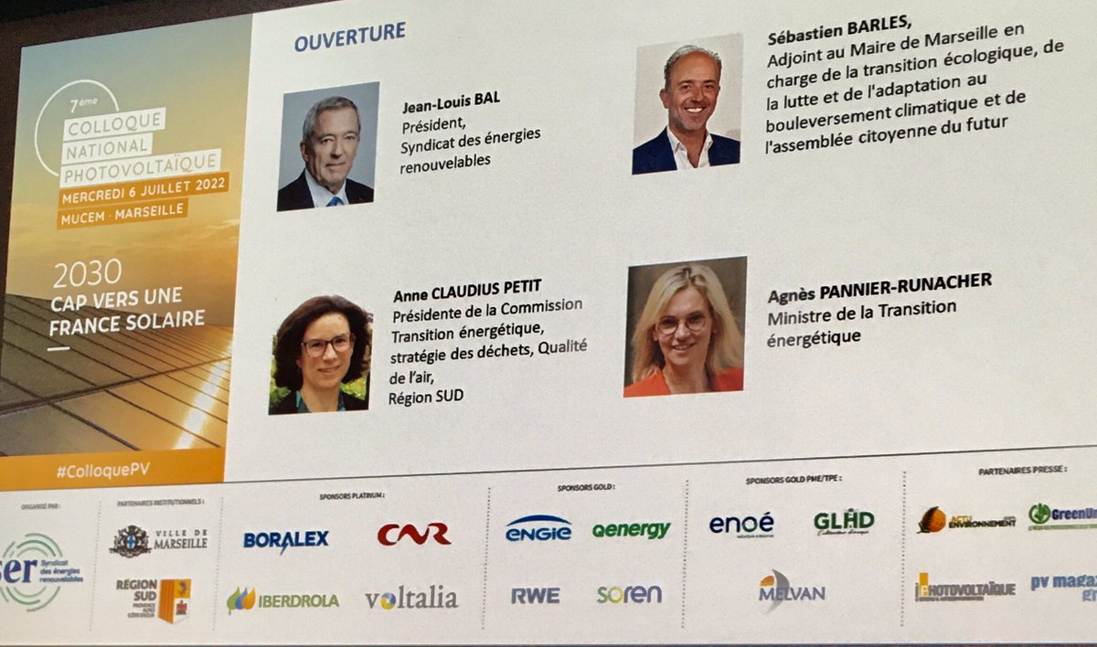 sebbarles's tweet photo. Au #colloquePV☀️ @ser_enr #Marseillej’ai rappelé notre volonté de:
👉solariser nos toitures et friches polluées
👉développer les projets d’autoconsommation collective des grands ensembles #Sirius
👉ombrières sur parkings
👉communautés énergétiques et projets d’énergie citoyenne🌈 https://t.co/6pQfF3EYfm