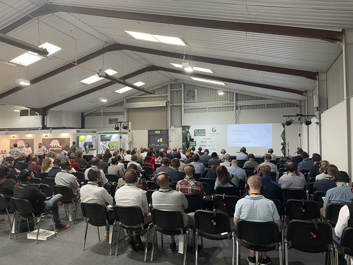A full crowd for the ⁦<a href="/agsgeotech/">Association of Geotechnical and Geoenvironmental</a>⁩ Annual Conference at ⁦<a href="/EquipeGroup/">Equipe Group</a>⁩ Geotechnica 2022! #AGS