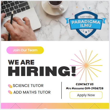 FatinMaherah's tweet photo. Anyone yang berminat untuk buat Part Time Tutor Sains atau Addmath, boleh contact No di dalam iklan ye.

Location : 
Pusat Tuisyen Paradigma Ilmu,
Bandar Puteri, Klang

@twtkerjakosongg @Oh_KerjaKosong @Peluang_KerjaMY @Peluangkerjaya 

Please retweet. Thank you. ☺️ https://t.co/JkKvZS8uS6