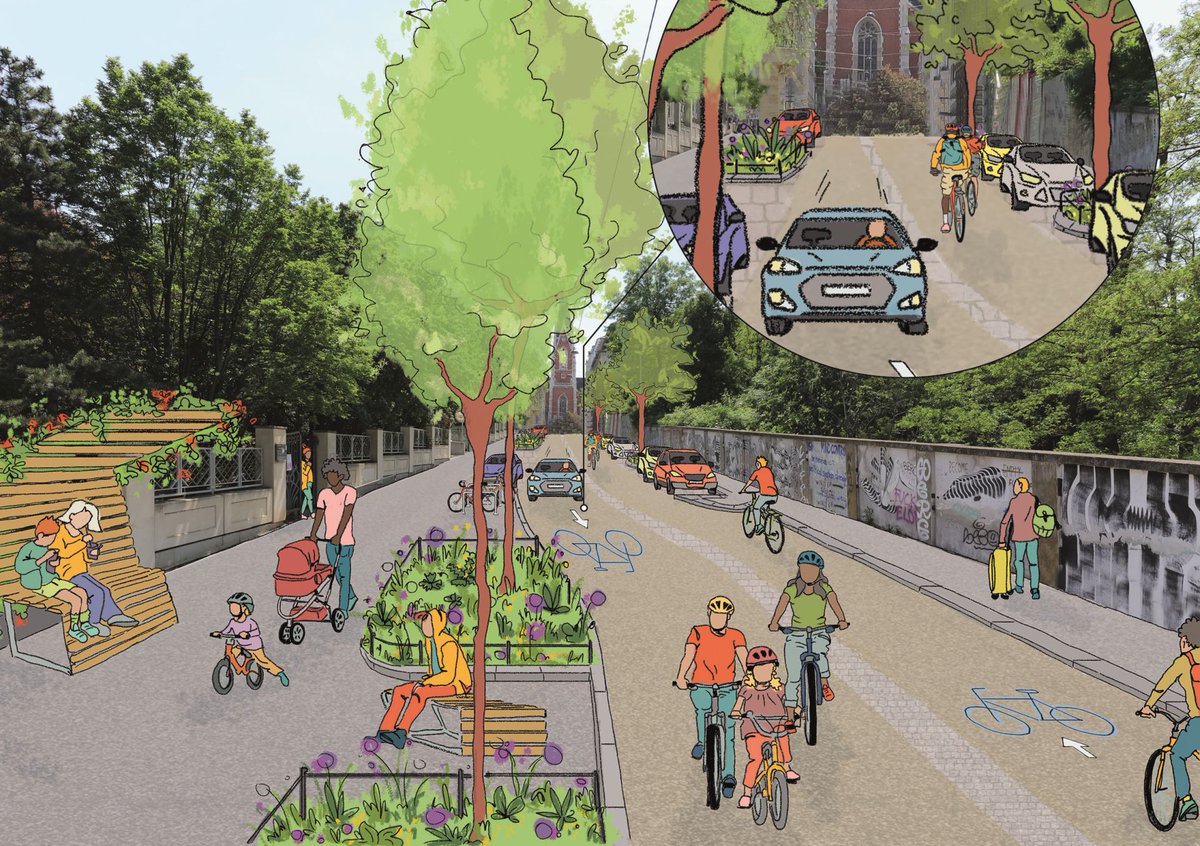 Die Argentinierstraße wird zur Fahrradstraße! Die Anrainer*innen konnten sich zwischen zwei Varianten entscheiden, 85%  haben sich für die Fahrradstraße entschieden. Wir erklären euch, was das künftig für die Menschen bedeutet, die auf der Argentinierstraße unterwegs sind 🧵