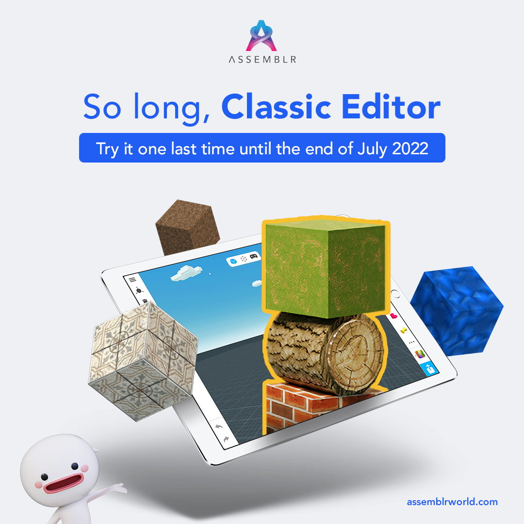 assemblrworld's tweet photo. It’s been four good years. Thank you for creating thousands of impressive works with #ClassicEditor! 🥳

We don’t consider this as a farewell. You’ll just be able to see the editor in another form of development. We believe it's time for us to improve our overall app experiences. https://t.co/xZIBtOkFiR