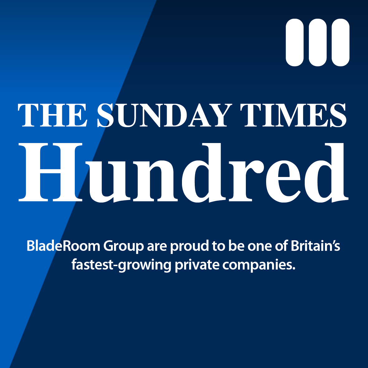 BladeRoom's tweet photo. We are extremely proud to be named in The Sunday Times Hundred, Britain's top-100 fastest-growing companies.

This has been made possible through the hardwork and dedication of our partners, supply chain, and most importantly our incredible team who are our greatest asset. https://t.co/Y3n0r3bu8B