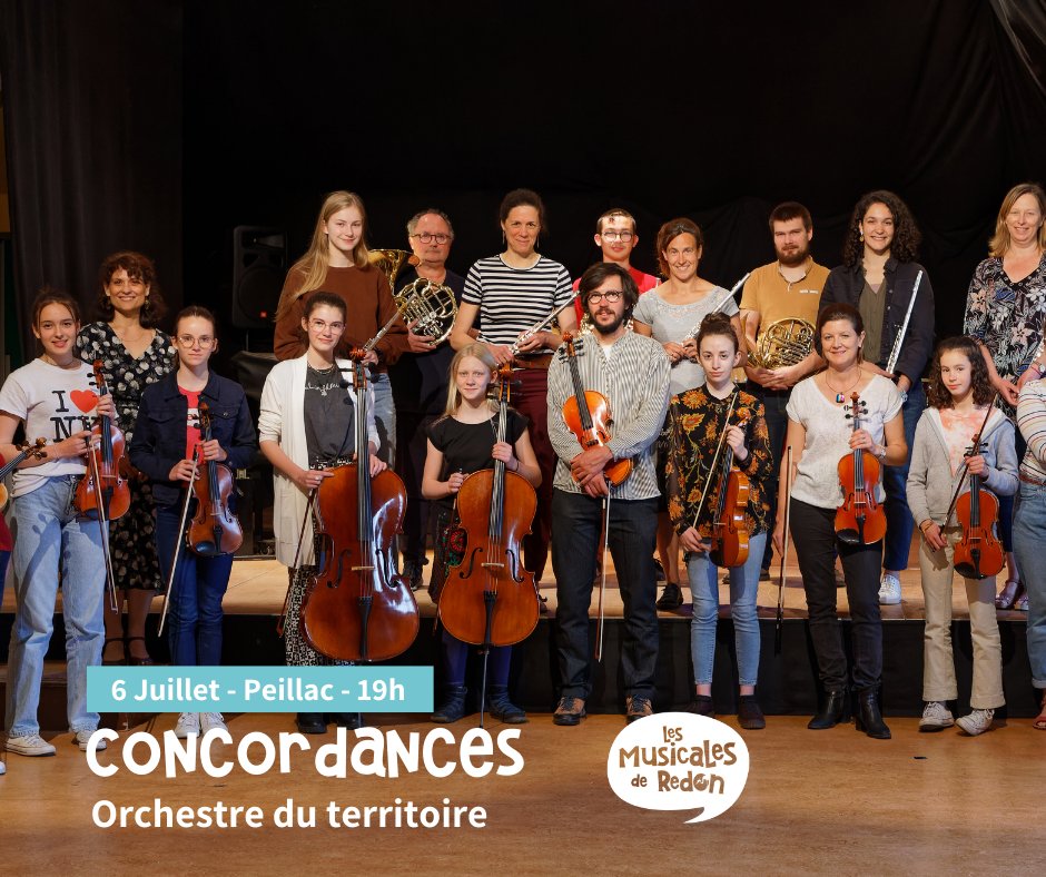 Musicales_Redon's tweet photo. Au programme ce soir, à Peillac :
🎶19h - Concordances, orchestre du territoire de #RedonAgglomeration
🎶21h - Quatuor @ancheshantees, clarinettes sur un programme "Opéra sans diva"
➡️ Infos sur https://t.co/6MgzseL0uu https://t.co/iwfxsZz0zE