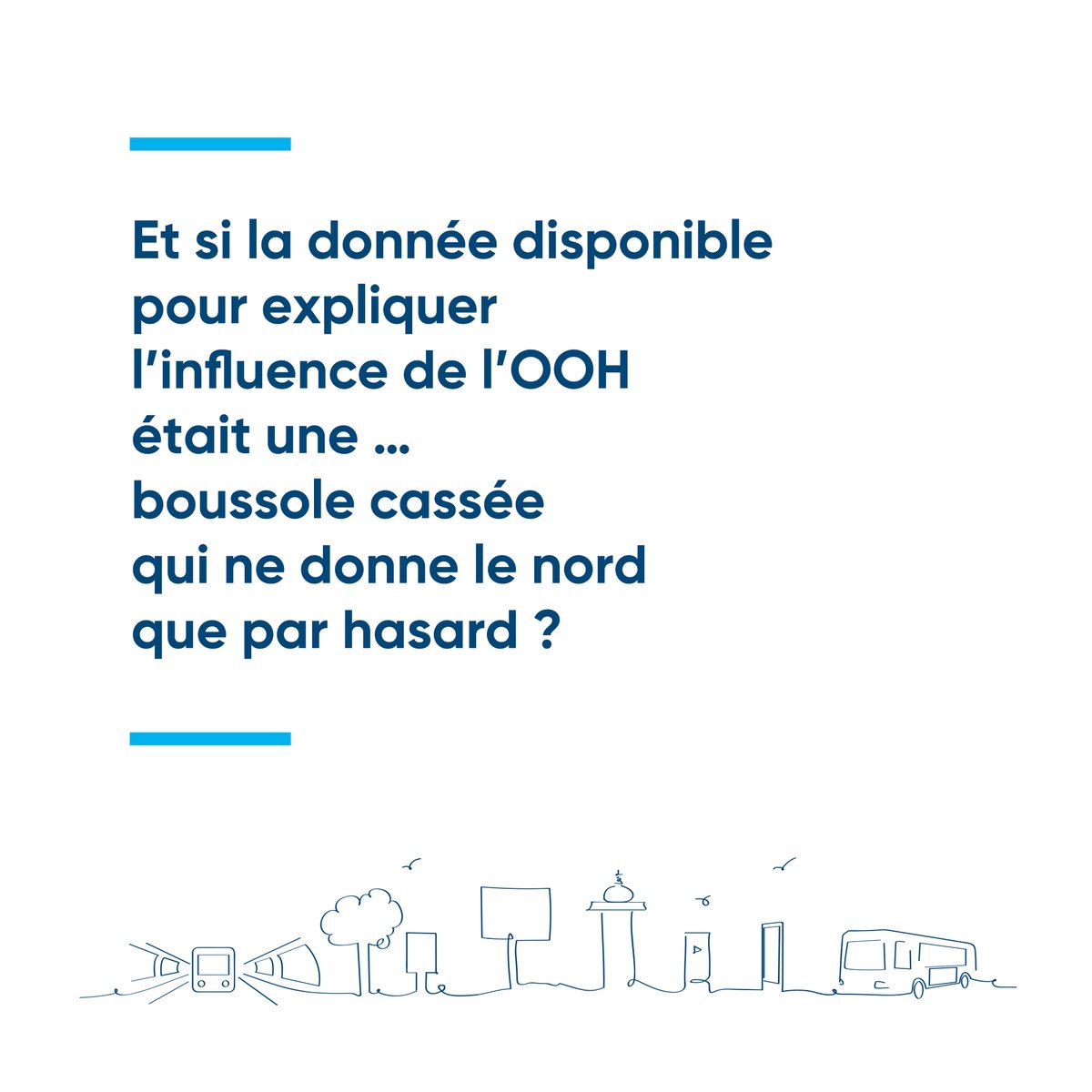 11/13
🔎 La rigueur des données disponibles est essentielle afin de ne pas expliquer l’influence #OOH sur la base d'un nombre de faces qui reviendrait à utiliser une boussole cassée
🎬 <a href="/Zysla/">阿莱克西亚</a> nous sensibilise par cette vidéo
#CommunicationExterieure #UPE #MMM #Efficacité #DOOH