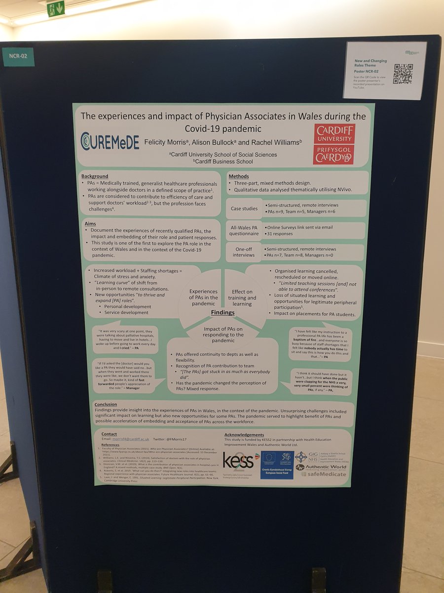 Really enjoyed presenting my poster at #HSRUK22 on the Covid-19 related findings from my PhD study yesterday! Recorded presentation available: youtu.be/Cwzf_4HzADE 

@CUREMeDE @HEIW_NHS @HSRN_UK